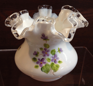Fenton Louise Piper Signed Art Glass Vase